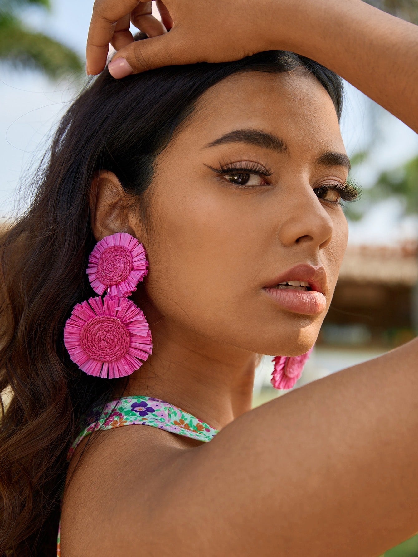 Round Flower Earring