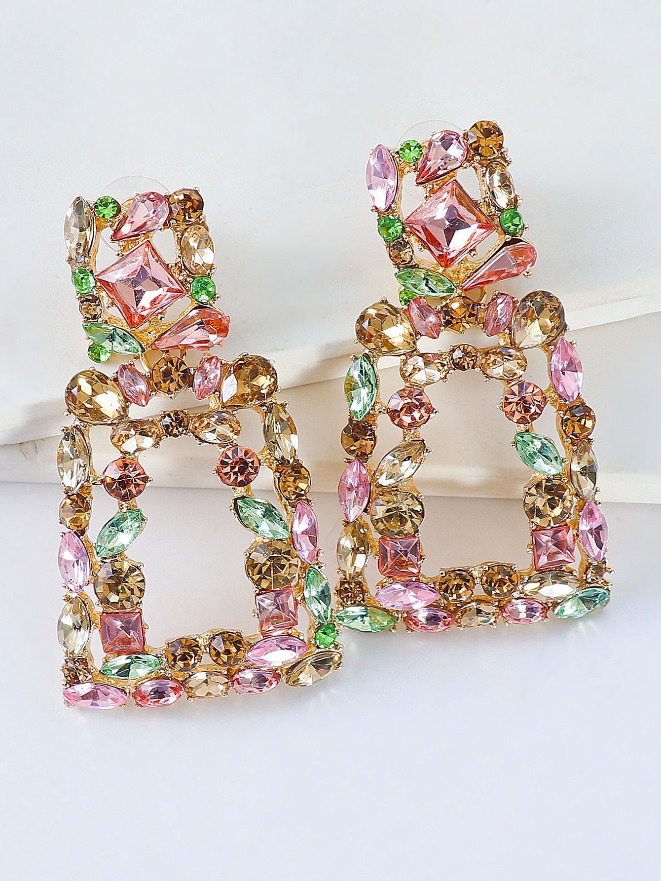 Rhinestone Drop Earring